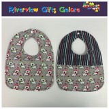 Reversible Bib - Christmas Dogs / Grey Reversible Bib - Christmas Dogs / Grey